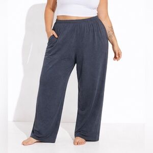Woman Within Plus-Size Wide-Leg Pants in Charcoal Gray